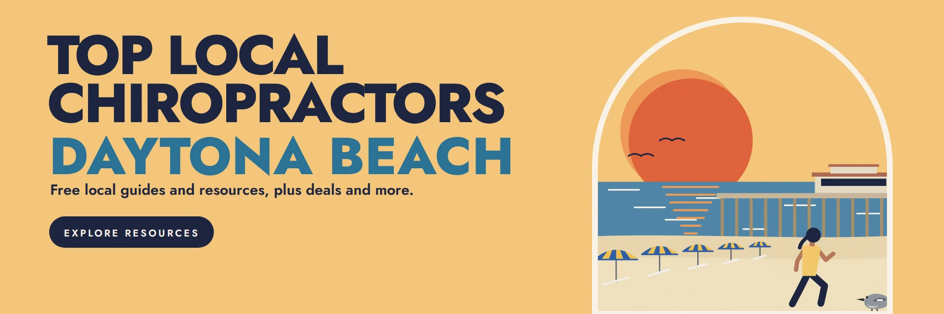 City Deco illustration of Daytona Beach