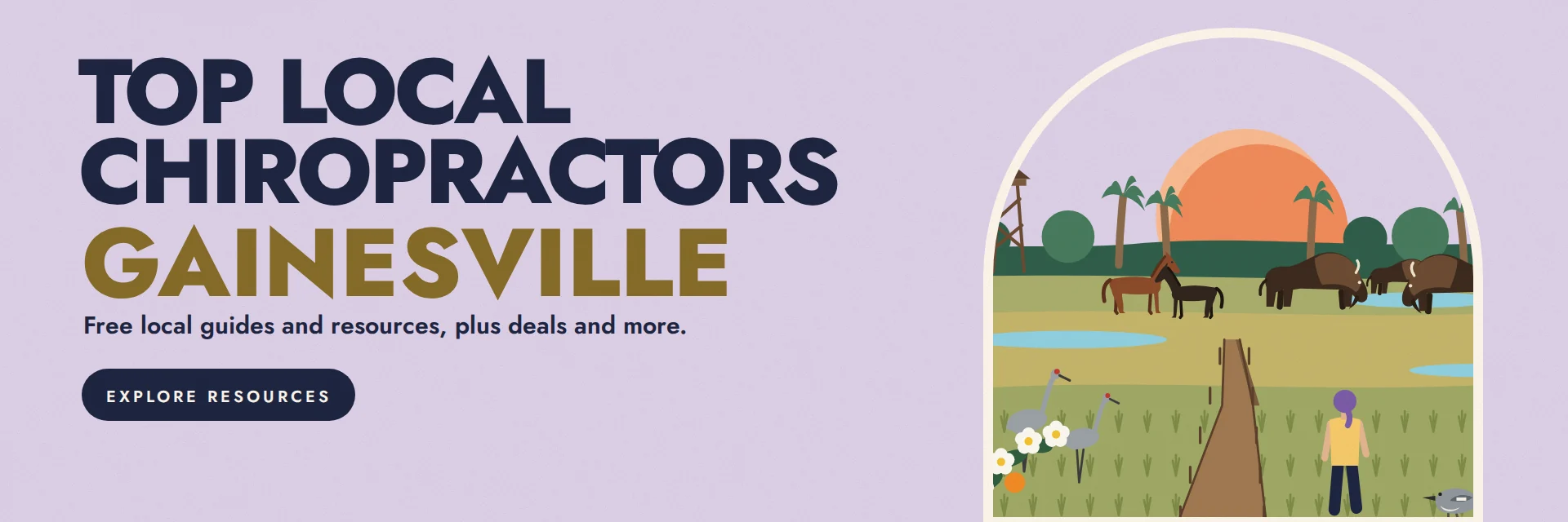 City Deco illustration of Gainesville