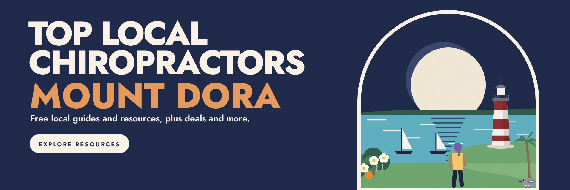 City Deco illustration of Mount Dora