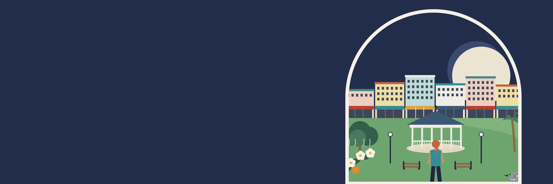 City Deco illustration of Mount Dora