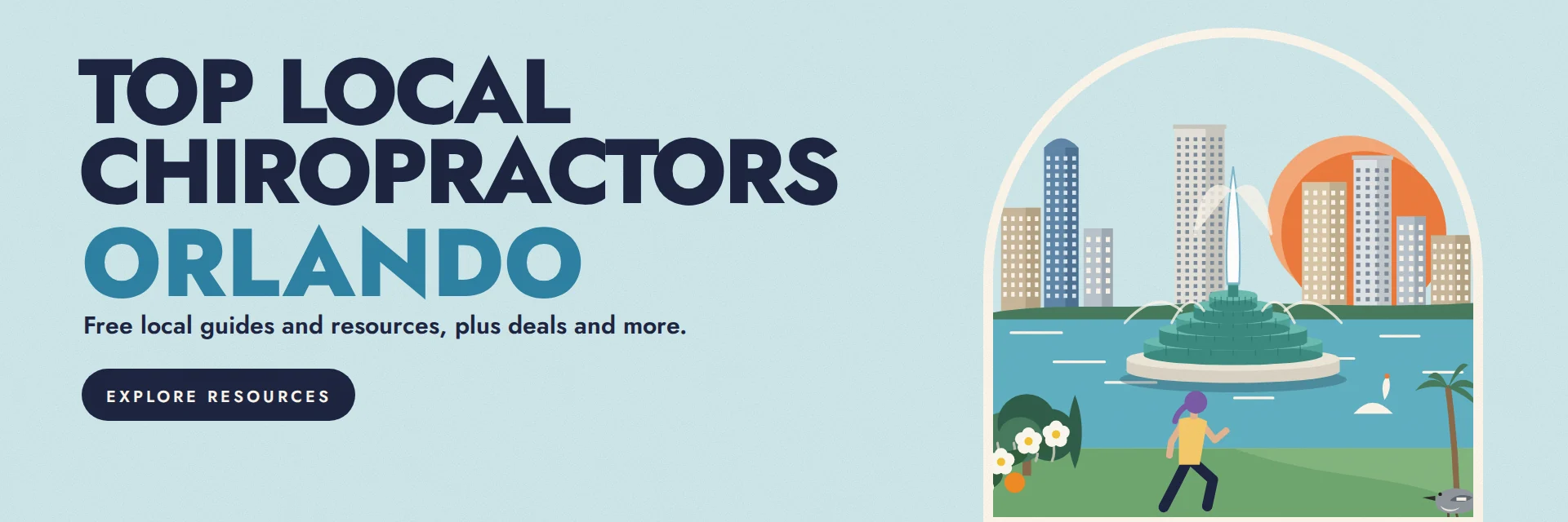 City Deco illustration of Orlando