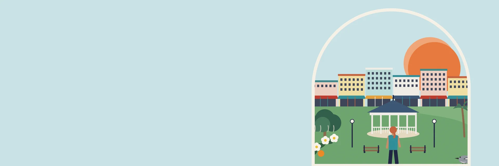 City Deco illustration of Pensacola
