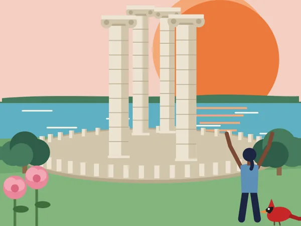 City Deco illustration of Evansville
