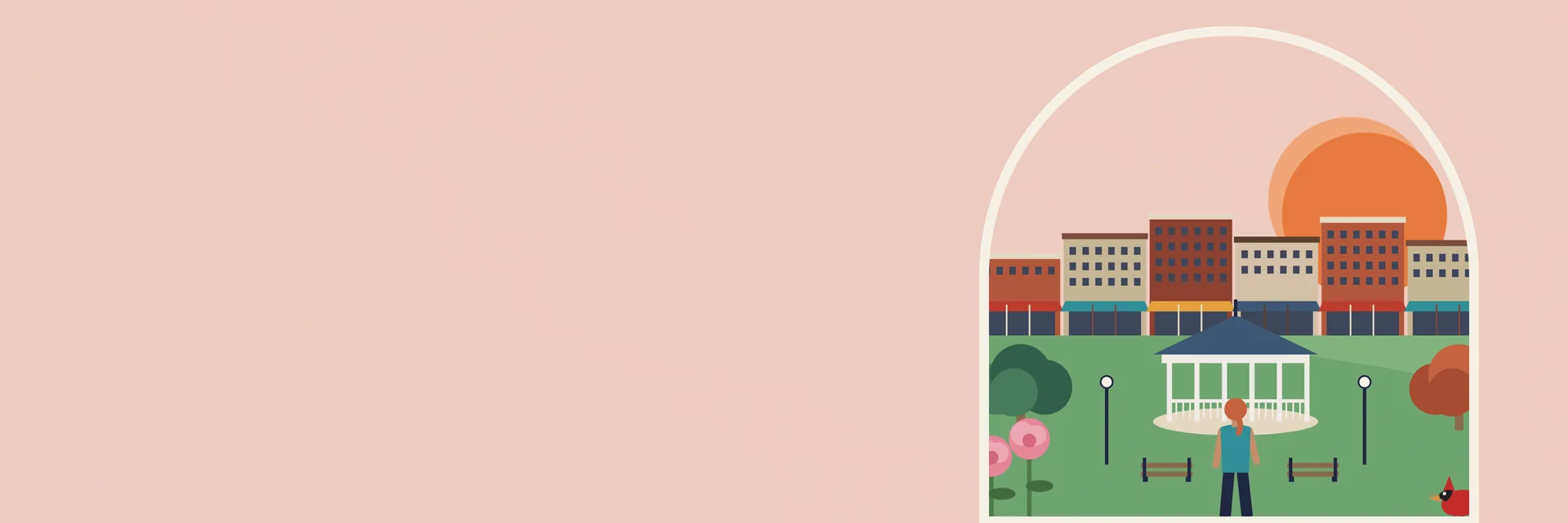 City Deco illustration of Evansville