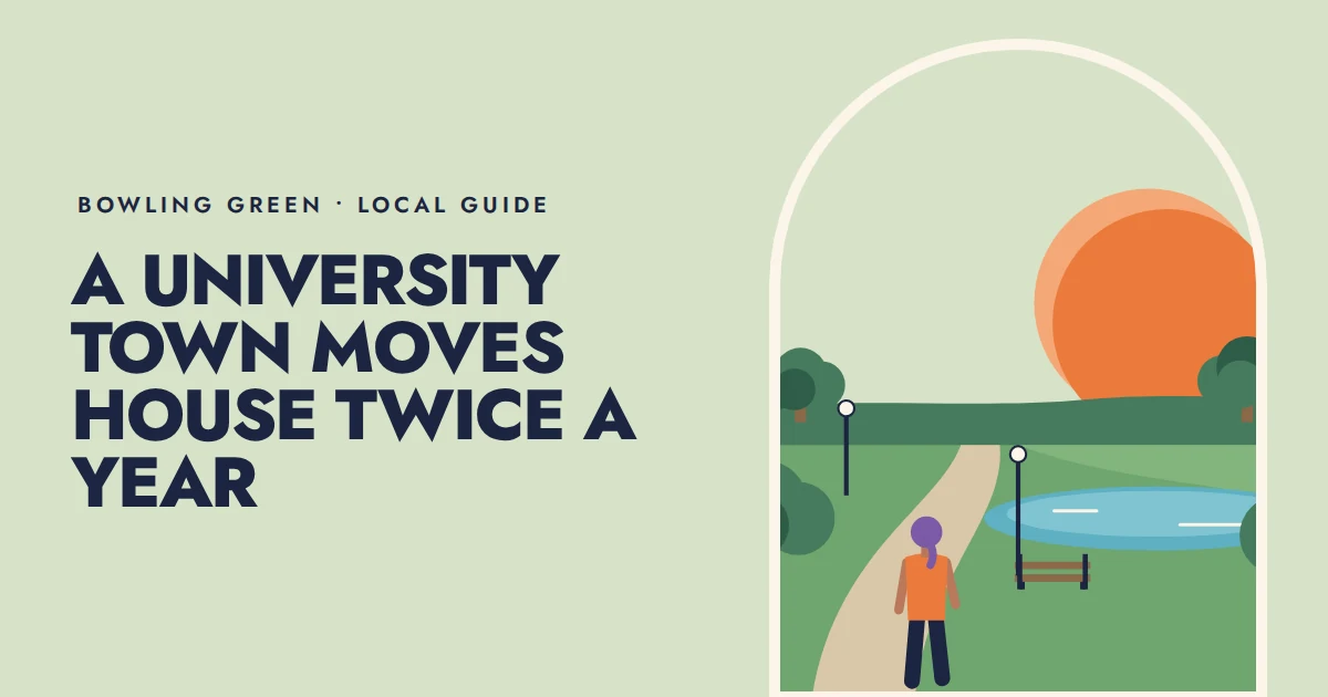 A university town moves house twice a year