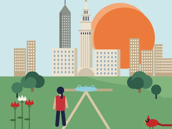 City Deco illustration of Cleveland