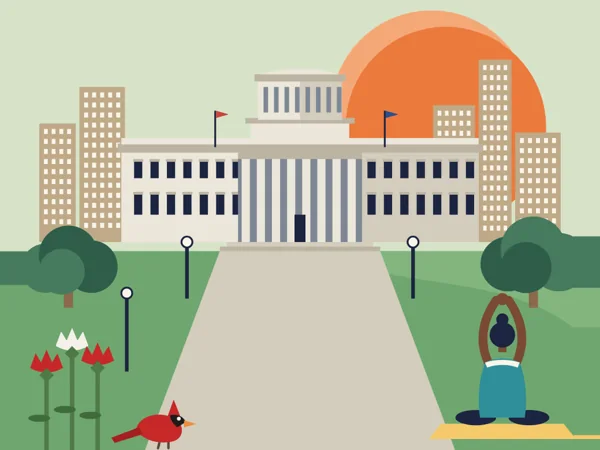 City Deco illustration of Columbus