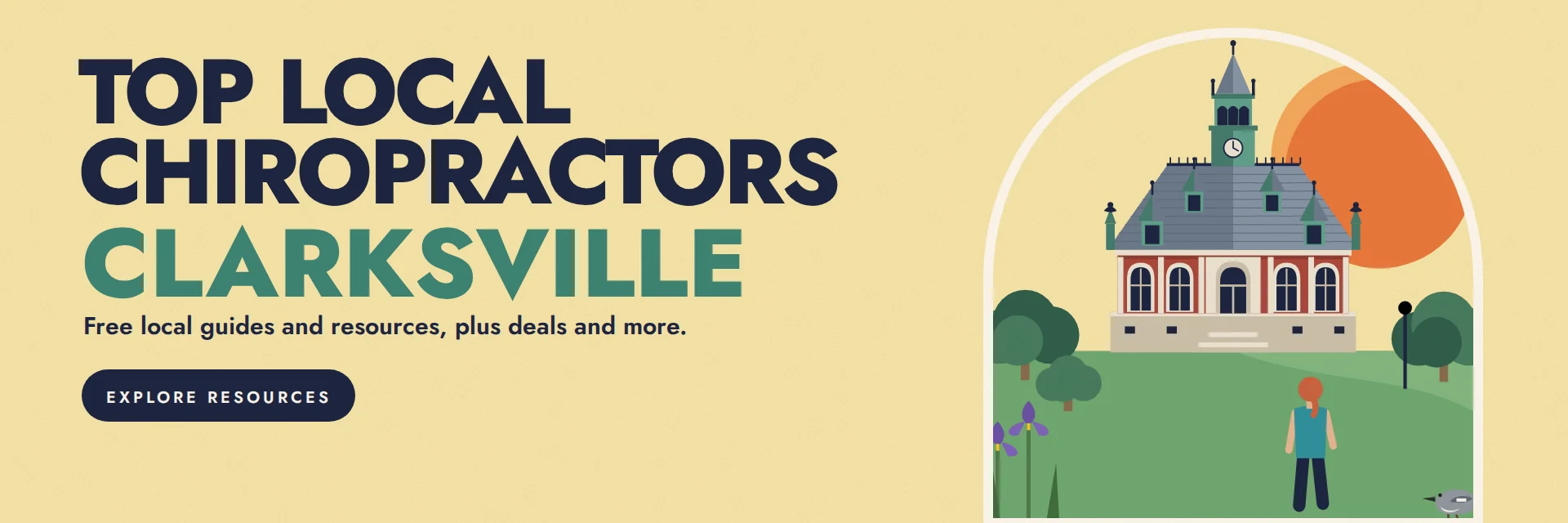 City Deco illustration of Clarksville