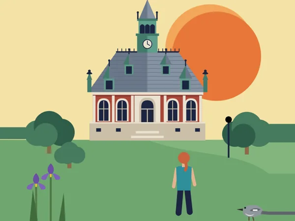 City Deco illustration of Clarksville