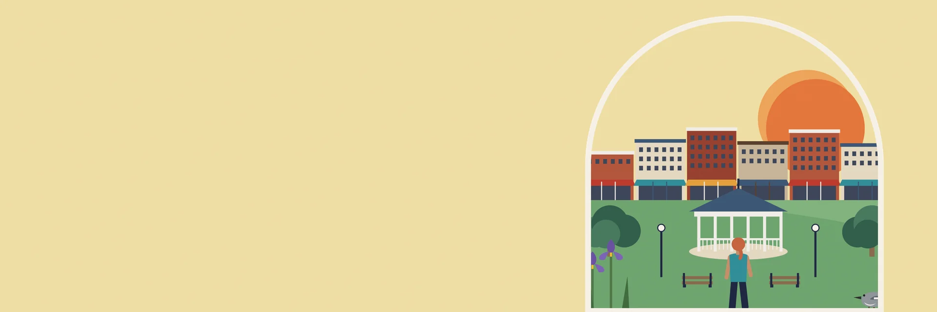 City Deco illustration of Clarksville