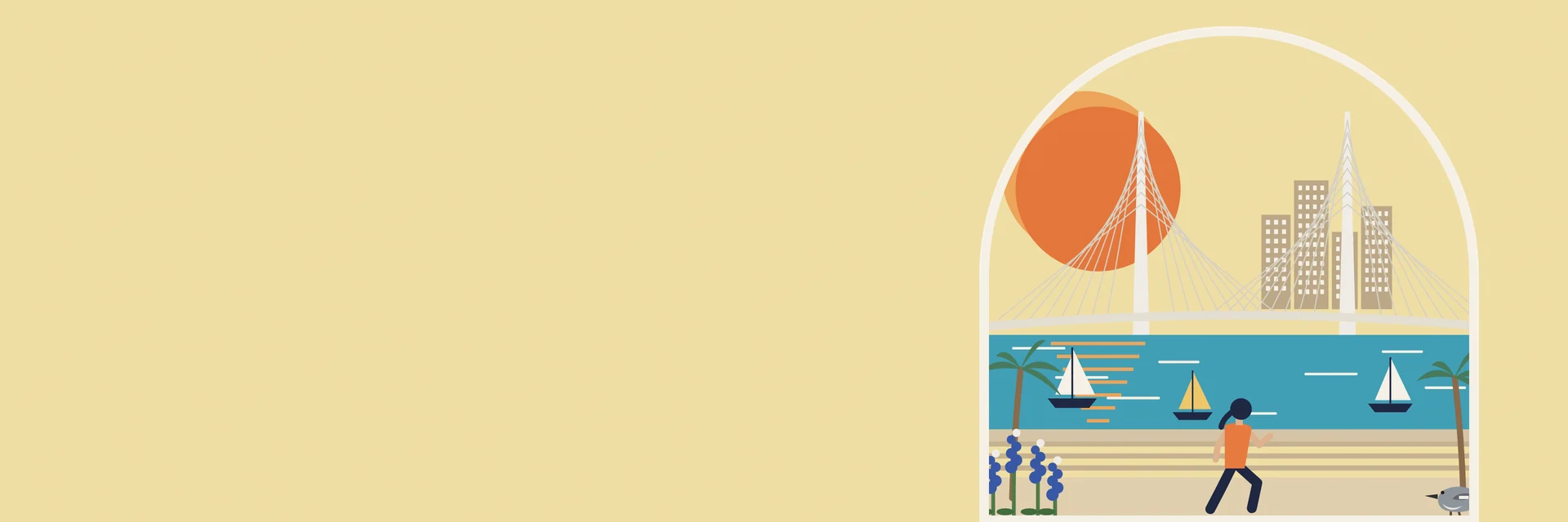 City Deco illustration of Corpus Christi