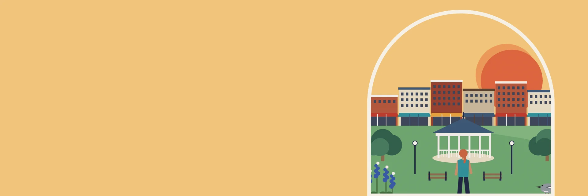 City Deco illustration of Rockwall