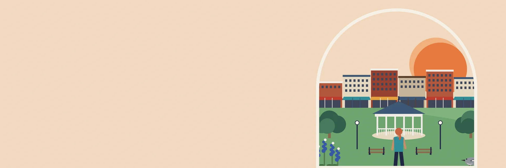 City Deco illustration of Round Rock