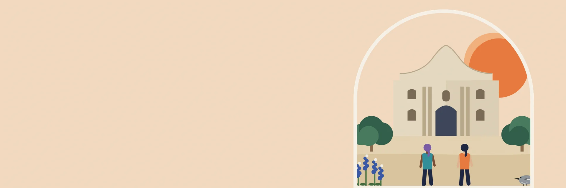 City Deco illustration of San Antonio