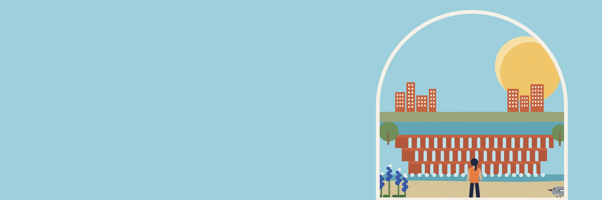 City Deco illustration of Wichita Falls